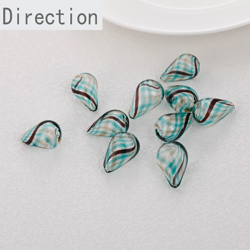 Retro Hollow Glass Ball DIY Ear Jewelry Pendant Material