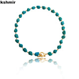 Retro Stone Necklace Choker Exaggerated Clavicle Chain Jewelry