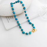 Retro Stone Necklace Choker Exaggerated Clavicle Chain Jewelry