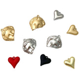 Retro Half Face Pendant Heart Pendant DIY Earrings Necklace Accessories