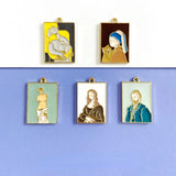 European Famous Paintings Earrings DIY Oil Painting Art Fan Earrings