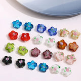 Retro Flower Glass Bead DIY Jewelry Material