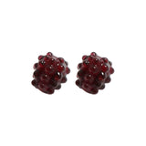 Raspberry Glazed Glass Bead DIY Jewelry Earring Accessories