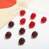 Raspberry Glazed Glass Bead DIY Jewelry Earring Accessories