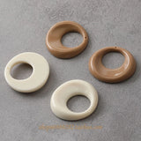 Retro Modern Resin Round Hollow Belt Ring DIY Earrings