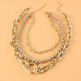 Heart Pendant Multi-layer Clavicle Necklace for Women
