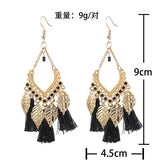Vintage Tassel Earrings Silver Women's Jewelry