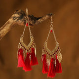 Vintage Tassel Earrings Silver Women's Jewelry