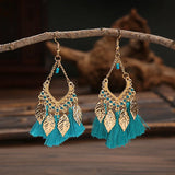Vintage Tassel Earrings Silver Women's Jewelry