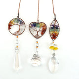 Natural Rock Mineral Crystal Tree of Life Door Curtain Decoration
