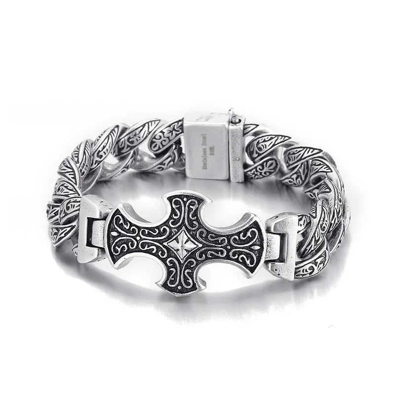European American Cross Men's Bracelet