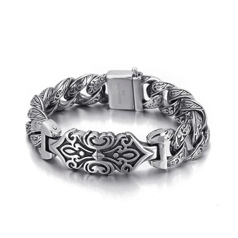 European American Retro Totem Cross Men's Bracelet