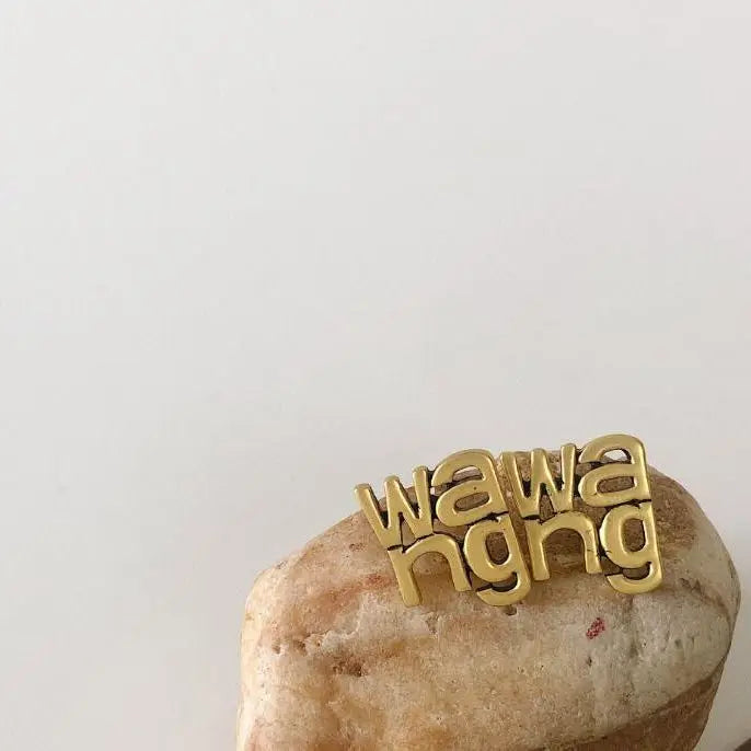 Vintage Golden SHOW Stud Earrings for Women
