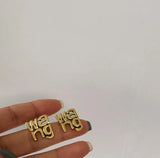 Vintage Golden SHOW Stud Earrings for Women
