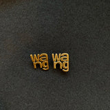 Vintage Golden SHOW Stud Earrings for Women