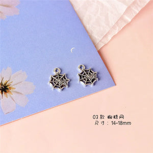 100pcs Cartoon Trees/Hearts/Animals Alloy Charms for Jewelry Making