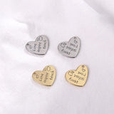 Arabic Alphabet Hearts Shape Alloy Floating Locket Charms DIY Jewelry Accessory