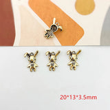 50pcs Cartoon Bear/Rabbit Alloy Charms DIY Jewelry Earring/Garment Accessory