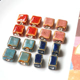 Hand-Painted Ceramic Loose Beads for DIY Jewelry Making