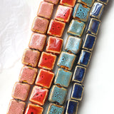 Hand-Painted Ceramic Loose Beads for DIY Jewelry Making