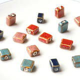 Hand-Painted Ceramic Loose Beads for DIY Jewelry Making