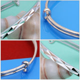 Retro Silver Stretching Bracelet Solid Silver Bangle Jewelry