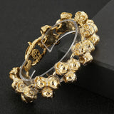 Stylish Steel Bracelet with Skull Design