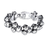 Stylish Steel Bracelet with Skull Design