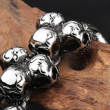 Stylish Steel Bracelet with Skull Design