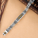Silver Hipster Men's Bracelet Chinese Style Chain
