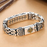 Silver Hipster Men's Bracelet Chinese Style Chain