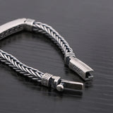 RetroSen Texture Men Bracelet Silver Chinese Style Retro Punk Male Creative