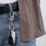 RetroSen Silver Elephant God Of Wealth Pendant Keychain