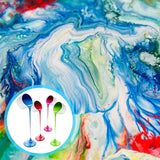 4-Piece Silicone Split Cup Set for Paint Pouring, Fluid Epoxy Making