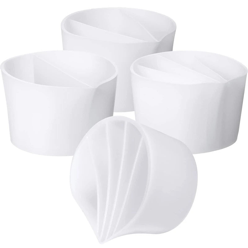 4-Piece Silicone Split Cup Set for Paint Pouring, Fluid Epoxy Making