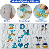 Resin Mold Kit for DIY Resin Keychain Making with Letters and Decorative Designs
