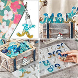 Resin Mold Kit for DIY Resin Keychain Making with Letters and Decorative Designs