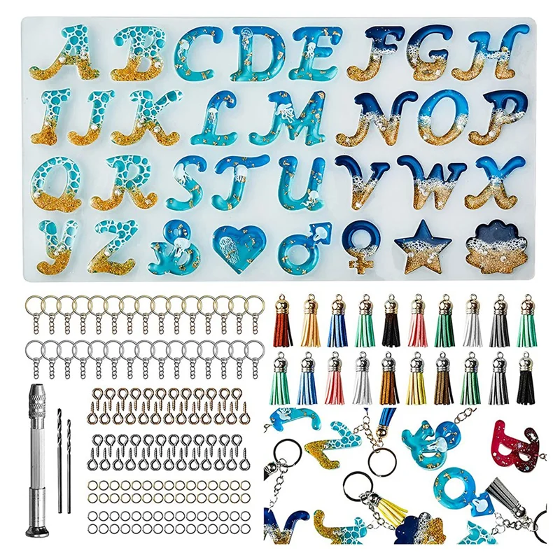 Resin Letter Mold Kit, Silicone for DIY Resin, Epoxy Making Set