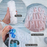 Alphabet Resin Molds Kit, Fancy Letter Silicone Molds For Resin