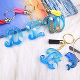 Alphabet Resin Molds Kit, Silicone Keychain Casting Set