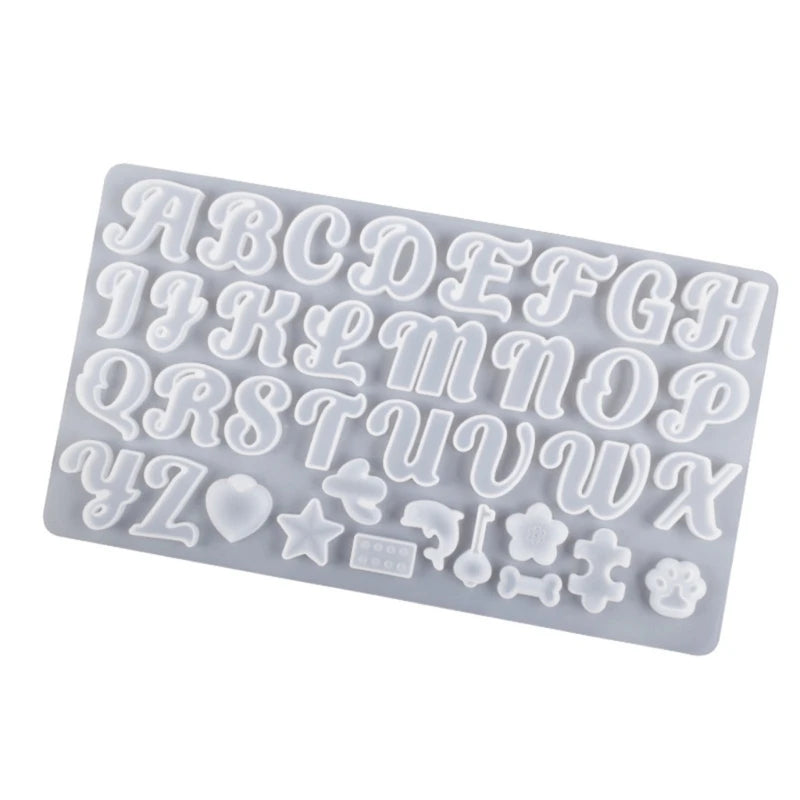 Alphabet Silicone Mold for Resin Casting, Epoxy Crafts, Keychains, Earrings