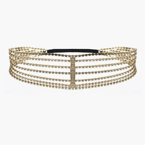 Crystal Multilayer Head Chain Bridal Hair Jewelry Women Headband