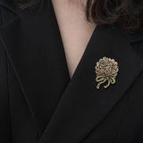 Rhinestone Flower Brooch Women Jewelry Pin Bowknot