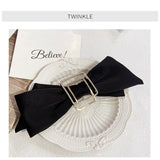 Rhinestone Bow Hairpin Square Alloy Hair Accessories