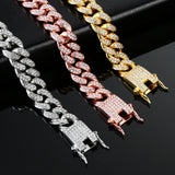Rhinestone Bracelet Cuban Link Silver Jewelry Bracelet