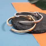 Rhinestone Bracelet Alloy Charm Bangle Golden Silver Accessories