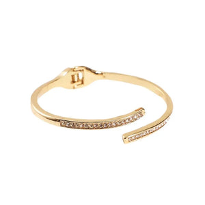 Rhinestone Bracelet Alloy Charm Bangle Golden Silver Accessories