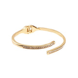 Rhinestone Bracelet Alloy Charm Bangle Golden Silver Accessories