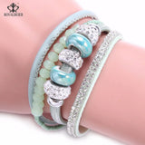 Rhinestone Bracelets for Women Multi-layer Crystal Bracelet Hand Jewelry