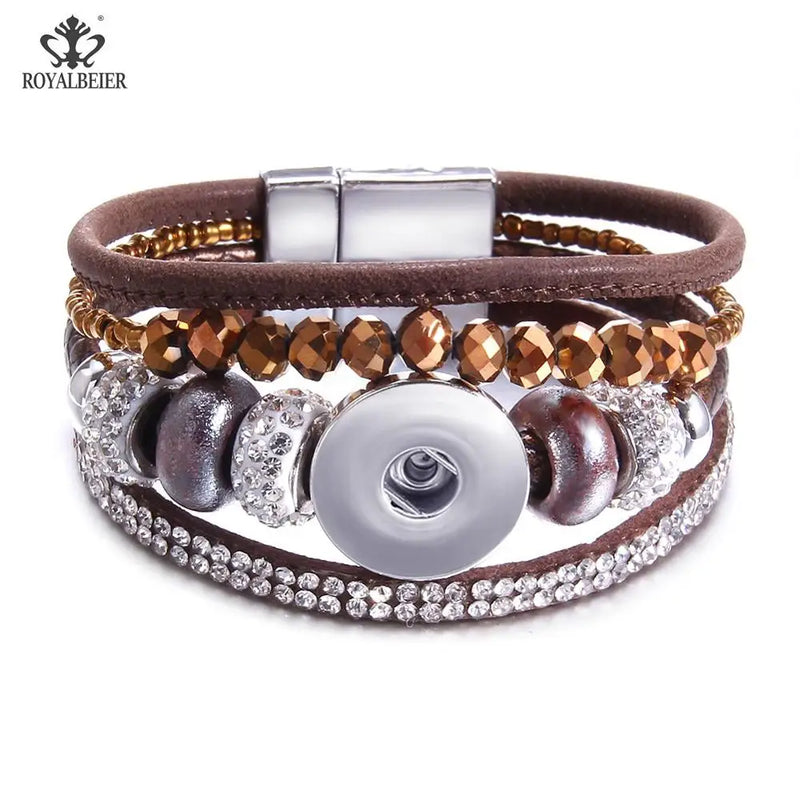 Rhinestone Bracelets for Women Multi-layer Crystal Bracelet Hand Jewelry